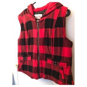 Red plaid vest